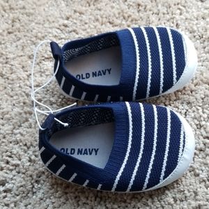 Blue and white old navy baby shoes